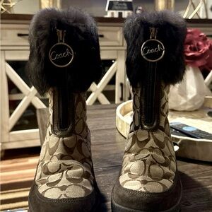 Coach Fur Boots